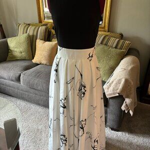RALPH LAUREN Black and White Floral Formal Gown Bridal Mother of Bride Size 8
